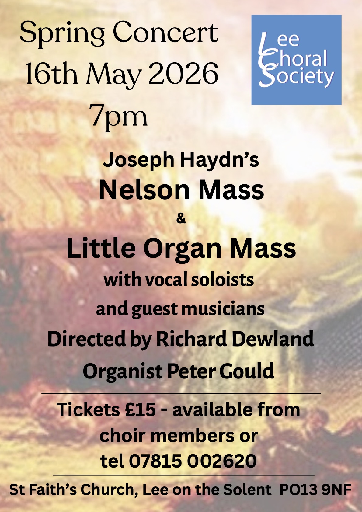 Lee Choral Society Spring Concert, 16th May